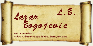 Lazar Bogojević vizit kartica